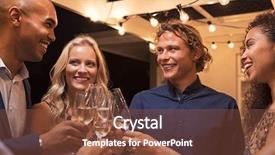  Presentation with outdoor party - Amazing PPT layouts having multiethnic friends toasting champagne flute backdrop and a tawny brown colored foreground