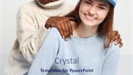  Presentation with friendship - Presentation consisting of multiethnic-friendship-concept-cheerful-european background and a lemonade colored foreground