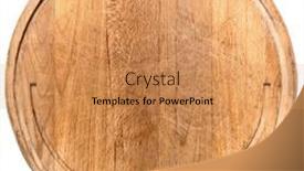  Presentation with cutting board - PPT theme enhanced with multifunctional-circular-wooden-cutting-board background and a coral colored foreground