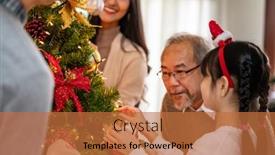  Presentation with family tree - PPT layouts enhanced with multigenerational-asian-family-decorating background and a red colored foreground