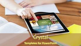  Presentation with education technology - Presentation featuring multimedia education technology and internet background and a red colored foreground