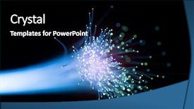  Presentation with optic - PPT theme enhanced with multimedia telecommunications - fiber optic cables background and a black colored foreground