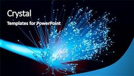  Presentation with internet communication - Slide set enhanced with multimedia telecommunications - fiber optic showing data background and a black colored foreground