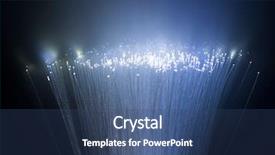  Presentation with abstract light brown - PPT theme consisting of multimedia telecommunications - fiber optics lights abstract background background and a ocean colored foreground