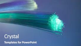  Presentation with fiber optics - PPT layouts consisting of multimedia telecommunications - fiber optics lights abstract background background and a ocean colored foreground