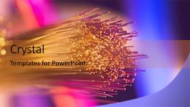  Presentation with green abstract bokeh lights - Colorful PPT layouts enhanced with multimedia telecommunications - fiber optics lights abstract background backdrop and a gold colored foreground