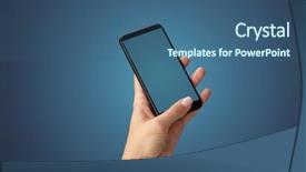  Presentation with kids hand sanitizer - Cool new slide deck with multimedia telecommunications - mockup for female hand using backdrop and a  colored foreground