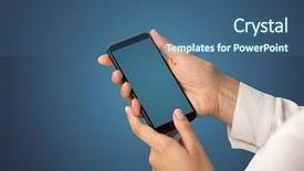  Presentation with female attorney - Cool new PPT theme with multimedia telecommunications - mockup for female hand using backdrop and a ocean colored foreground