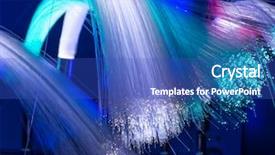  Presentation with optical fibers - Slide deck featuring multimedia telecommunications - optical fibers cable background and a cobalt blue colored foreground