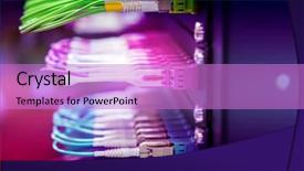  Presentation with distribution - Slides enhanced with multimodal transport - fiber optic cable connect background and a lilac colored foreground