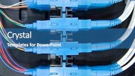  Presentation with fiber optic - Slides enhanced with multimodal transport - fiber optic cablel connect background and a teal colored foreground