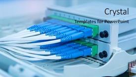  Presentation with distribution - PPT layouts consisting of multimodal transport - fiber optic cablel connect background and a light blue colored foreground