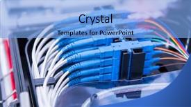  Presentation with optic - Beautiful slides featuring multimodal transport - fiber optic cablel connect backdrop and a  colored foreground