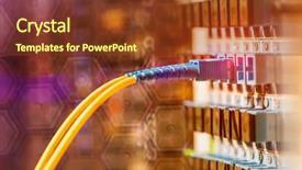  Presentation with multimodal - Audience pleasing slide deck consisting of multimodal transport - fiber optic cablel connect backdrop and a tawny brown colored foreground