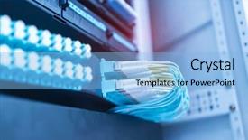  Presentation with distribution - Presentation theme enhanced with multimodal transport - fiber optic cablel connect background and a light blue colored foreground