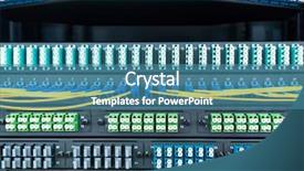  Presentation with optic - PPT theme featuring multimodal transport - fiber optic cablel connect background and a teal colored foreground