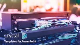  Presentation with fiber optic - Audience pleasing PPT layouts consisting of multimodal transport - fiber optic cablel connect backdrop and a ocean colored foreground