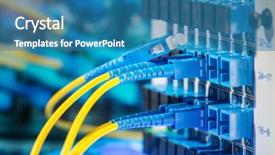  Presentation with optical communication - Slide set having multimodal transport - fiber optical connect to communication background and a teal colored foreground