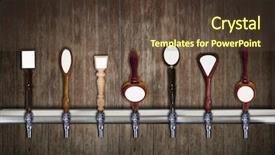  Presentation with beer - Theme enhanced with multiple beer taps background and a tawny brown colored foreground
