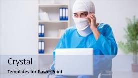  Presentation with broken bone - Presentation design consisting of multiple broken bones and fracture background and a light blue colored foreground