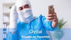  Presentation with medical splint broken bone hand - Slide set having multiple broken bones and fracture background and a teal colored foreground