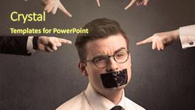  Presentation with employee - Amazing PPT theme having multiple caucasian hands pointing backdrop and a  colored foreground