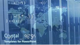  Presentation with cyber security - Slide deck consisting of multiple-changing-symbols-and-pulsating background and a ocean colored foreground