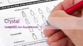  Presentation with questionnaire - PPT theme enhanced with multiple choice questionnaire checkbox background and a sky blue colored foreground