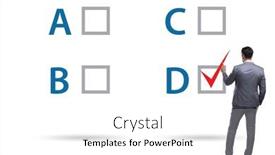  Presentation with choice - Theme with multiple-choice-test-question-concept background and a white colored foreground