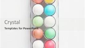  Presentation with container - Slide set featuring multiple-colored-eggs-in-clear background and a light gray colored foreground