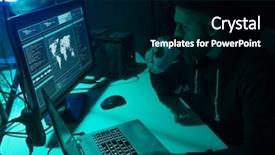  Presentation with mail server - Audience pleasing theme consisting of multiple computers and infected virus backdrop and a black colored foreground