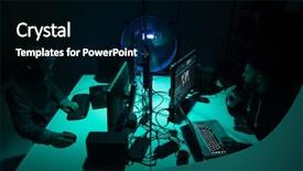  Presentation with mail server - Amazing PPT layouts having multiple computers and infected virus backdrop and a black colored foreground