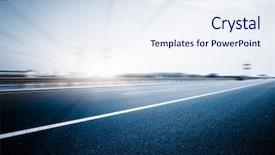  Presentation with traffic road - PPT theme featuring multiple directions - clean road of city rapid background and a sky blue colored foreground