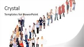  Presentation with team building on white - Beautiful PPT layouts featuring multiple directions - corporate teamwork team over white backdrop and a white colored foreground