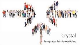  Presentation with diversity - Slide set consisting of multiple directions - people diversity workforce concept background and a  colored foreground