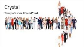  Presentation with culture - Audience pleasing presentation design consisting of multiple directions arrows - arrow concept office culture backdrop and a  colored foreground