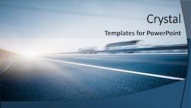  Presentation with columns ancient roman road city - Presentation theme having multiple directions arrows - clean road of city rapid background and a light blue colored foreground