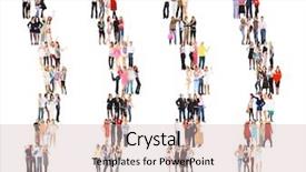  Presentation with diversity - Audience pleasing presentation design consisting of multiple directions arrows - people diversity many colleagues backdrop and a  colored foreground