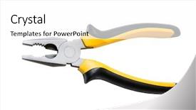  Presentation with black yellow - Colorful PPT theme enhanced with multiple generations - black and yellow pliers isolated backdrop and a  colored foreground