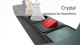  Presentation with electric - Slide deck featuring multiple generations - connected electric plugs isolated background and a white colored foreground