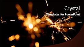  Presentation with new years eve - PPT theme featuring multiple-glowing-gold-yellow background and a black colored foreground