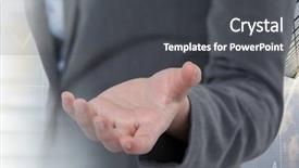  Presentation with effect - Amazing presentation theme having multiple graphs design - hand holding and interacting backdrop and a dark gray colored foreground