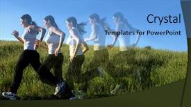  Presentation with trail - Beautiful slides featuring multiple images of a woman backdrop and a light blue colored foreground