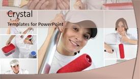  Presentation with sacred geometry symbol collage - Colorful PPT theme enhanced with multiple initiatives - decorating themed collage backdrop and a  colored foreground