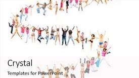  Presentation with groups - Amazing theme having multiple occupations - isolated groups many colleagues backdrop and a  colored foreground