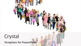  Presentation with police line do not cross - Amazing PPT theme having multiple occupations - shopping line together we stand backdrop and a  colored foreground