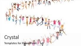  Presentation with united - Slides having multiple occupations - united company workforce concept background and a  colored foreground