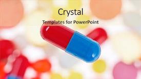  Presentation with drugs - Presentation theme consisting of multiple pills - one capsule pill macro view background and a blonde colored foreground