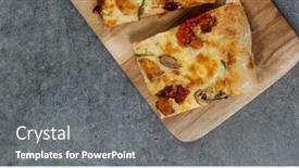  Presentation with pizza - Theme featuring multiple-pink-heart-and-pizza background and a  colored foreground