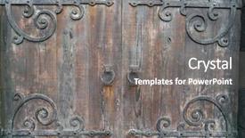  Presentation with retro 1920s english style gangster - Amazing PPT theme having multiple properties - antique door retro style backdrop and a  colored foreground